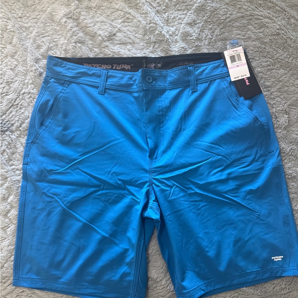 Psycho Tuna Men's Blue Hybrid Shorts